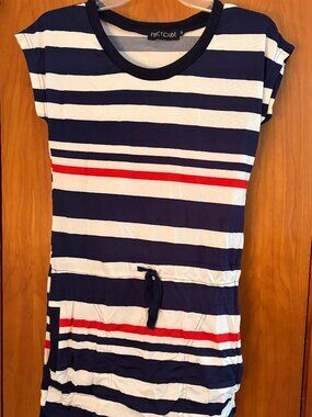 Fancyqube Nautical Striped Mini Dress M
